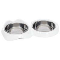 Catit Dubbele Voerbak - Kattenvoerbak - 32x17.5x6 cm Wit