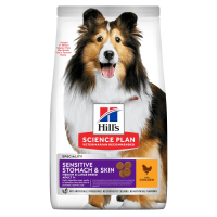 14kg Hill's Science Plan Sensitive Stomach & Skin Medium Adult Hondenvoer met Kip