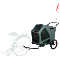 Trixie Fietskar - Hondenfietskar - Grijs Groen 80x103x98/147 Cm Tot 45 Kg Large