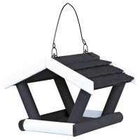 Trixie Natura Voederhuis. Ophangbaar - Voederhuis - 19x17x14 cm Zwart Wit