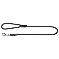 Hunter Looplijn Freestyle Nylon Rond Zwart - Hondenriem - 110x1 cm