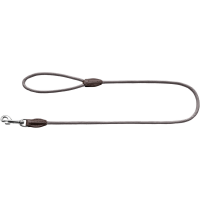 Hunter Looplijn Freestyle Nylon Rond Grijs - Hondenriem - 110x0.8 cm