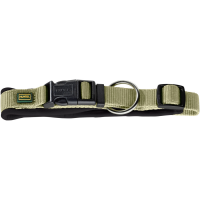 Hunter Klikhalsband Neopreen Vario Plus Olijfgroen&Zwart - Hondenhalsband - S 30-35x1.5 Cm