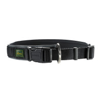 Hunter Klikhalsband Vario Plus Zwart&Grijs - Hondenhalsband - L 50-55x2.5 Cm
