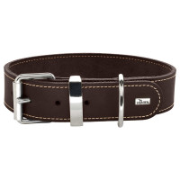 Hunter Halsband Aalborg Special Donkerbruin - Hondenhalsband - 40 cm