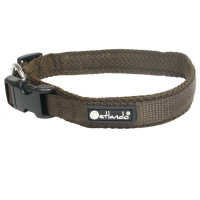 Petlando Hondenhalsband Mesh Mokka - Klikhalsband - M 45-50x3.5 Cm