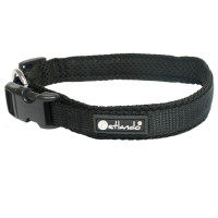 Petlando Hondenhalsband Mesh Zwart - Klikhalsband - L 50-55x4 Cm