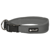 Petlando Hondenhalsband Mesh Antraciet - Klikhalsband - 55-60/4 cm