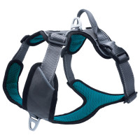 Petlando Hondenharnas Outdoor Grijs&Petrol - Hondentuig - M 56-68 Cm