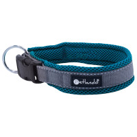 Petlando Hondenhalsband Outdoor Grijs&Petrol - Klikhalsband - Xl 55-60x4 Cm