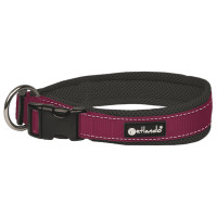 Petlando Hondenhalsband Outdoor Aubergine&Zwart - Klikhalsband - 55-60/4 cm