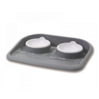 Savic Butler Voerplaat - Hondenvoerbak - 45x36x8 cm 430 g Grijs Wit Medium