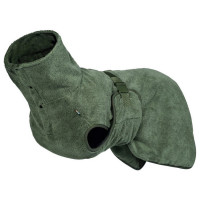 Rukka Pets Medea Eco - Luxe Badjas Olijfgroen - Hondenverzorging - Xsmall