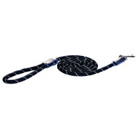 Rogz Rope Lijn Lang Zwart - Hondenriem - 180x0.9 cm