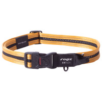 Rogz Air Tech Halsband Zwart&Oker - Hondenhalsband - Xl 43-70 Cm