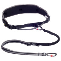 Rogz Air Tech Sport Riem & Lijn Zwart&Grijs - Hondenhalsbandset - S/M