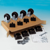 Ferplast Wieltjes Atlas 70 - Hondentransportbox - Zwart 4 stuks
