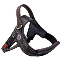 Tre Ponti Primio Plus - Hondentuig - Zwart&Reflectie 70-80 Cm 20/30 Kg