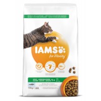 10 kg Iams Cat Adult Zeevis/Kip 