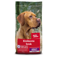 Pets Place Adult Krokante Brokken Gevogelte&Vlees - Hondenvoer - 15 kg