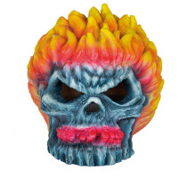 Superfish Deco Led Monster Fire Skull - Aquarium - Ornament - 12x9x11 cm Grijs