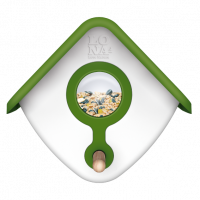 Lona Voerhuis H1 - Voederhuis - 18x17x14 cm Groen Wit