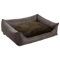 Maxxnobel Orthopedische Sofa Lederlook/Teddy Olijfgroen - Hondenbank - Xsmall