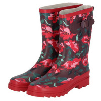 Xq Footwear Dames Regenlaars Riem Rubber Rood - Laarzen - 37