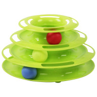 Pawise Track Tower - Kattenspeelgoed - 25x25x12 cm Groen