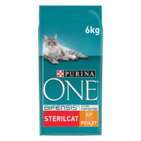 PURINA® ONE STERILCAT Rijk aan Kip & Tarwe brokjes 6kg