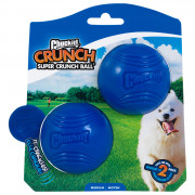 Chuckit Super Crunch Ball - Hondenspeelgoed - Ø6 cm Blauw 2 stuks