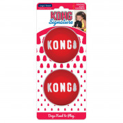 Kong Signature Balls 2-Pak Rood - Hondenspeelgoed - Large