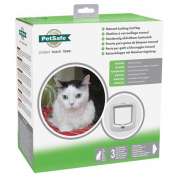 Petsafe Kattenluik Met 4-Weg Handmatig Veiligheidssysteem - Kattenluik - 21.9x4.8x21.9 cm Wit