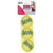 Kong Air Squeaker Ball Geel Medium 3 st - 6 cm