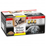 Sheba Delices Du Jour - Multipack Pouch - Kattenvoer - Gevogelte Gelei 50x50 g