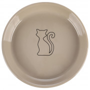 Flamingo Keramische Voer/Waterbak Auri Taupe - Kattenvoerbak - Ø20x3.5 cm