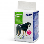 Savic Comfort Nappy Hondenluier Zwart&Wit - Hondenzindelijkstraining - Size 7 Taille Omtrek 74-84 Cm