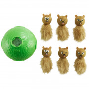 Nina Ottosson Dog Snuffle N'Treat Ball - Hondenspeelgoed - Ø16 cm Groen Bruin