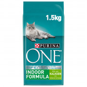 Purina One Indoor Formula Kalkoen - Kattenvoer - 1.5 kg