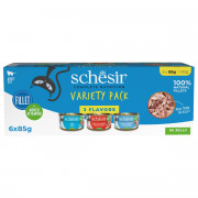 Schesir Complete In Jelly - Kattenvoer - Tonijn Garnaal Zeebrasem 6x85 g Variety Pack