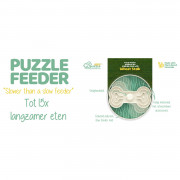 Puzzle Feeder Slow Feeder - Voerpuzzel - Ø25x8 cm Wit Groen
