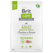 Brit Care Dog Sustainable Adult Medium Breed Kip - Hondenvoer - 3 kg