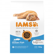 Iams Kitten & Junior Zeevis - Kattenvoer - 10 kg 1 - 12 Maanden