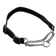 Op=Op Adori Slipketting halsband nylon m/l - zwart