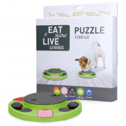 Eat Slow Live Longer Puzzle Circle - Hondenspeelgoed - Ø27x5 cm Groen