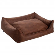 Maxxnobel Orthopedische Sofa Lederlook/Teddy Cognac - Hondenbank - Xsmall