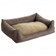 Maxxnobel Orthopedische Sofa Lederlook/Teddy Taupe - Hondenbank - Small