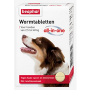 Beaphar Wormmiddel All-in-one hond 2,5-40 kg - 4 tabletten