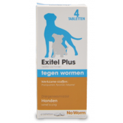 No Worm Exitel Plus Hond vanaf 0.5 kg - 4 tbl