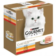 8x85 g Gourmet Gold Fijne Mousse Rood Multipack